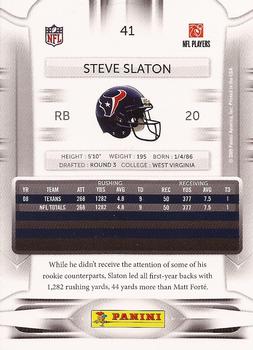 2009 Playoff Prestige #41 Steve Slaton Back