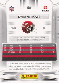 2009 Playoff Prestige #50 Dwayne Bowe Back