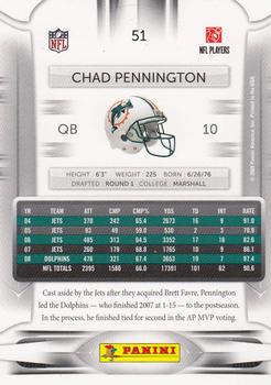 2009 Playoff Prestige #51 Chad Pennington Back