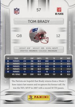 2009 Playoff Prestige #57 Tom Brady Back
