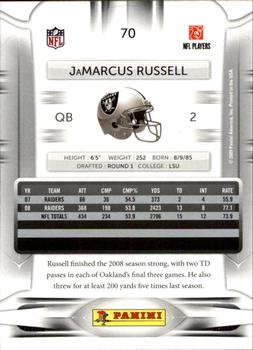 2009 Playoff Prestige #70 JaMarcus Russell Back