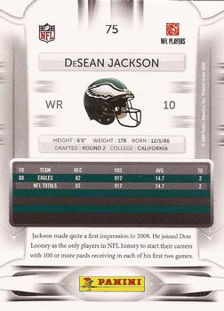 2009 Playoff Prestige #75 DeSean Jackson Back