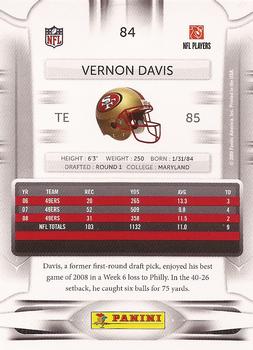 2009 Playoff Prestige #84 Vernon Davis Back