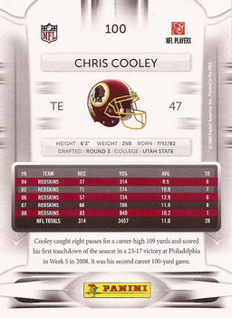 2009 Playoff Prestige #100 Chris Cooley Back