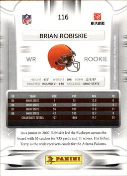 2009 Playoff Prestige #116b Brian Robiskie Back