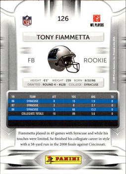 2009 Playoff Prestige #126 Tony Fiammetta Back