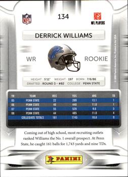 2009 Playoff Prestige #134a Derrick Williams Back