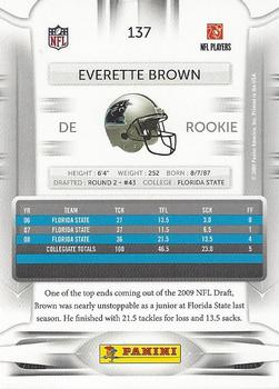 2009 Playoff Prestige #137 Everette Brown Back