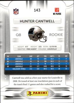 2009 Playoff Prestige #143 Hunter Cantwell Back