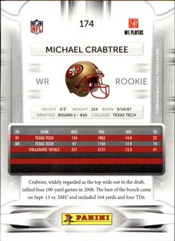 2009 Playoff Prestige #174a Michael Crabtree Back