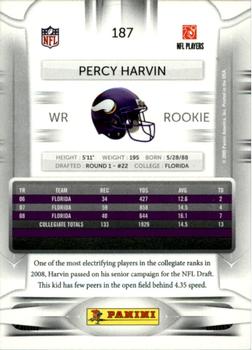 2009 Playoff Prestige #187b Percy Harvin Back