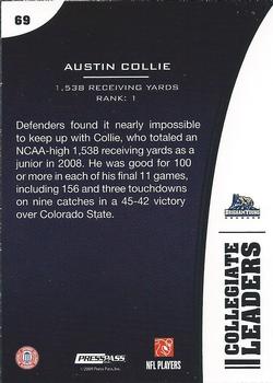 2009 Press Pass #69 Austin Collie Back
