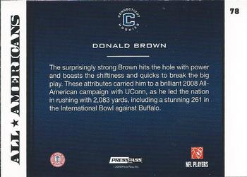 2009 Press Pass #78 Donald Brown Back
