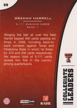 2009 Press Pass #68 Graham Harrell Back