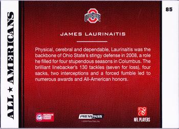 2009 Press Pass #85 James Laurinaitis Back
