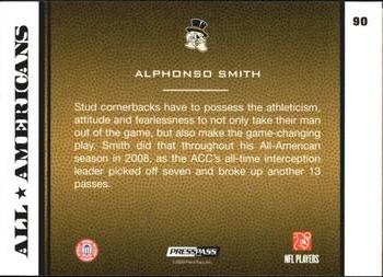 2009 Press Pass #90 Alphonso Smith Back