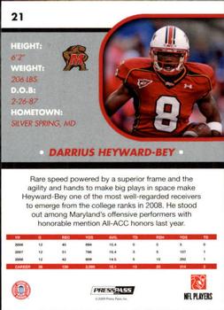 2009 Press Pass SE #21 Darrius Heyward-Bey Back