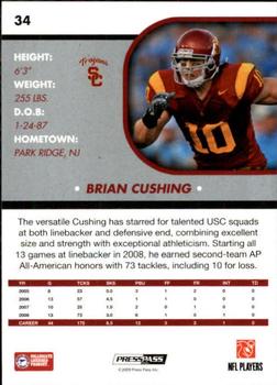 2009 Press Pass SE #34 Brian Cushing Back