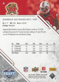 2009 Upper Deck Draft Edition #26 Darrius Heyward-Bey Back