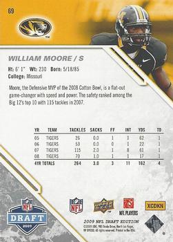 2009 Upper Deck Draft Edition #69 William Moore Back