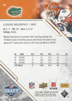 2009 Upper Deck Draft Edition #86 Louis Murphy Back