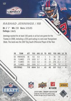 2009 Upper Deck Draft Edition #127 Rashad Jennings Back