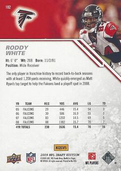 2009 Upper Deck Draft Edition #182 Roddy White Back