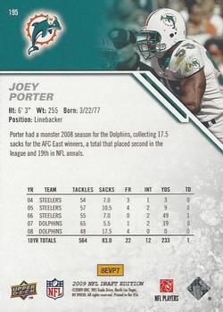 2009 Upper Deck Draft Edition #195 Joey Porter Back