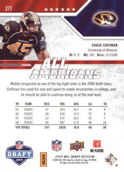 2009 Upper Deck Draft Edition #277 Chase Coffman Back