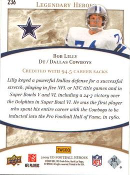 2009 Upper Deck Heroes #236 Bob Lilly Back