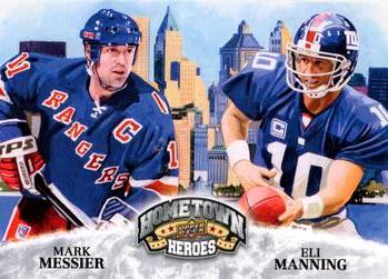 2009 Upper Deck Heroes #484 Mark Messier / Eli Manning Front