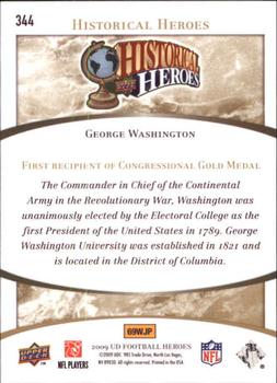 2009 Upper Deck Heroes #344 George Washington Back
