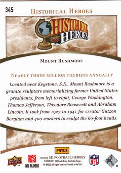 2009 Upper Deck Heroes #345 Mount Rushmore Back