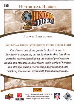 2009 Upper Deck Heroes #350 Ludwig Beethoven Back