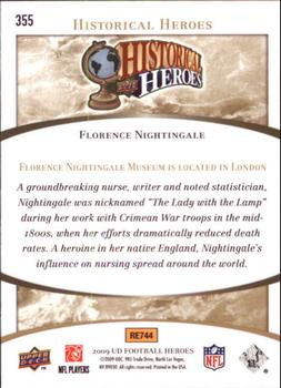 2009 Upper Deck Heroes #355 Florence Nightingale Back