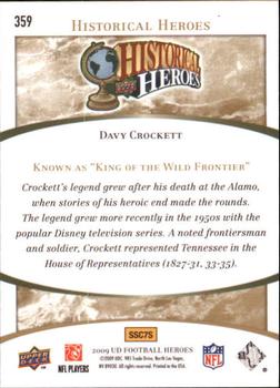 2009 Upper Deck Heroes #359 Davy Crockett Back