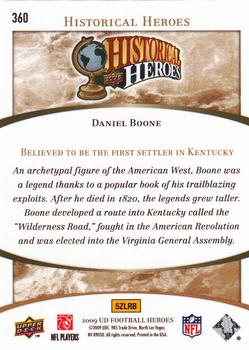 2009 Upper Deck Heroes #360 Daniel Boone Back