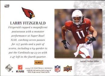 2009 Upper Deck Heroes #409 Larry Fitzgerald Back