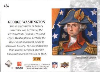 2009 Upper Deck Heroes #454 George Washington Back