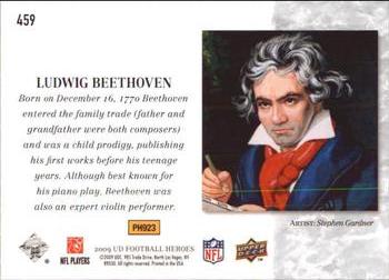 2009 Upper Deck Heroes #459 Ludwig van Beethoven Back