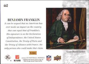 2009 Upper Deck Heroes #462 Benjamin Franklin Back