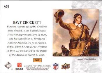 2009 Upper Deck Heroes #468 Davy Crockett Back