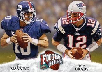 2009 Upper Deck Heroes #474 Eli Manning / Tom Brady Front