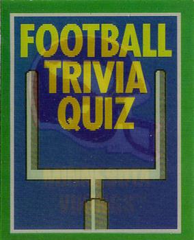 1989 Score - Magic Motion: Football Trivia Quiz #1 Football Trivia Quiz Front