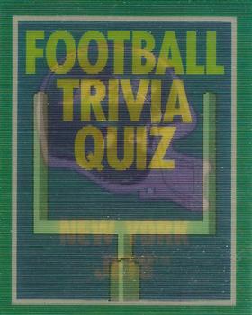 1989 Score - Magic Motion: Football Trivia Quiz #17 Football Trivia Quiz Front