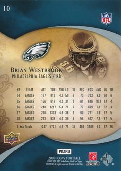 2009 Upper Deck Icons #10 Brian Westbrook Back