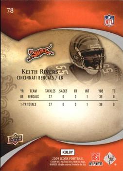 2009 Upper Deck Icons #78 Keith Rivers Back