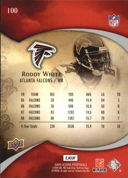 2009 Upper Deck Icons #100 Roddy White Back