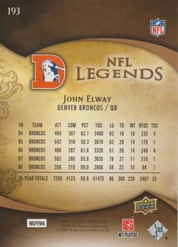 2009 Upper Deck Icons #193 John Elway Back
