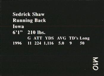 1997 Genuine Article #M10 Sedrick Shaw Back